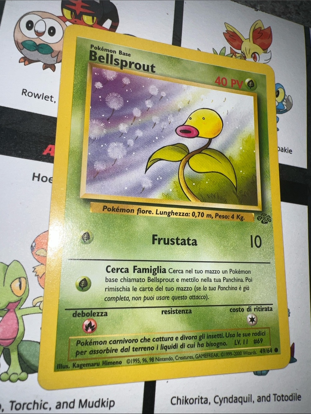 Pokemon Bellsprout Card - Yellow, Green